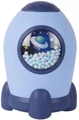 Rockjon Rocket Piggy Bank with Lock Code -Money Saving Coin Bank Coin Bank(Blue)