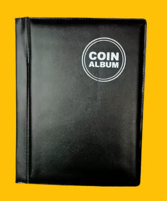 A TO Z CRAFTS Coin Album Keeping 60 Coins collection Coin Bank(Grey)
