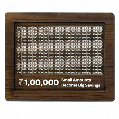 XORTIC Wooden Piggy Bank for Travel Bucket List Savings Coin Bank(Brown)