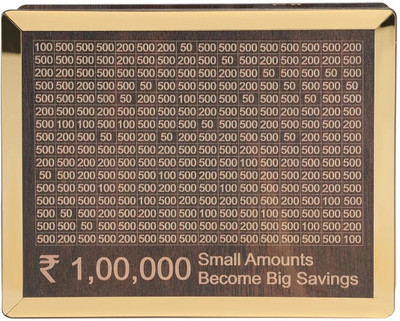 Impexlabh 100000 Rupees Goal Tracker, Cash Collection Bank for Kids and Adults Coin Bank Coin Bank(Multicolor)