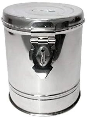 GRIDKITCHEN SMALL ROUND MONEY BOX Coin Bank(Silver)
