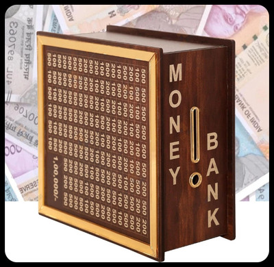 Impexlabh Money saving bank for kinds 28 Coin Bank(Brown)