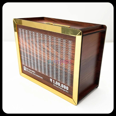 Impexlabh Money saving bank for kinds 123 Coin Bank(Brown)