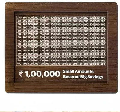 Fiddlys Compact Money Storage Piggy Bank Box Coin Bank(Brown)