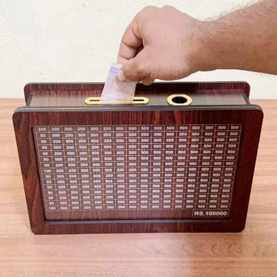 XORTIC Personalized Style Coin Bank for Goal Saving Coin Bank(Brown)