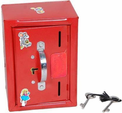 Smarts collection Wooden Money Bank - Coin Saving Box - Piggy Bank-new35 Coin Bank(Red)