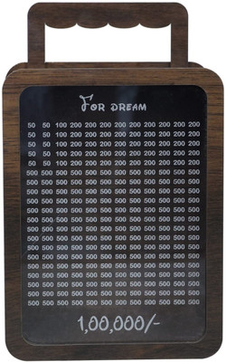 SIPZEC Wooden Money Bank Box, Savings Box Coin Bank(Brown)