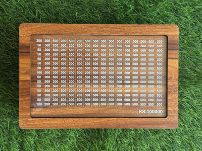 KVR CRAFT Wooden money saver box|Cash Saver Money Box with Counting Coin Bank Coin Bank-M1 Coin Bank(Brown)