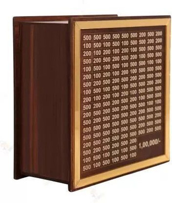 shivu craft Personalized Wooden Piggy Bank Coin Bank(Brown)