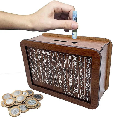 shivu craft Secure & Stylish Coin Savings Box Coin Bank(Brown)