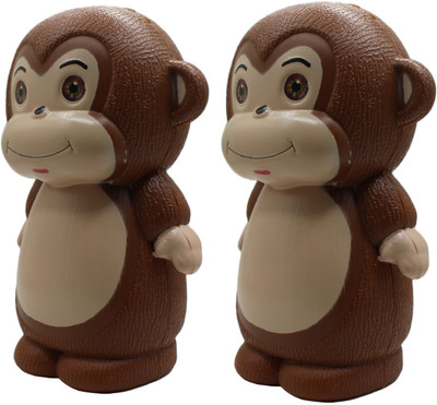 neoinsta shopping Medium size cute king kong piggy bank with realistic look toy Coin Bank(Brown)