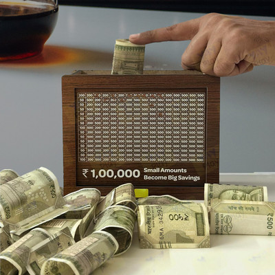 HOOTZILLA A durable wooden money bank to keep your savings safe Coin Bank(Brown)