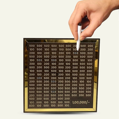 JSG Wooden Money Saving Box – Simple & Elegant Savings Solution for All Coin Bank(Brown)