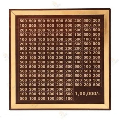 HouseofAD Saving Box Cash Saver MoneyBox with Counting Target wooden CoinBank Coin Bank(Brown)