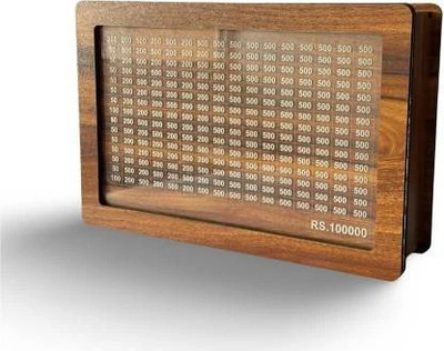 Impexlabh RS-1L Goal Tracker, Cash Collection Bank for Kids and Adults Coin Bank(Brown)