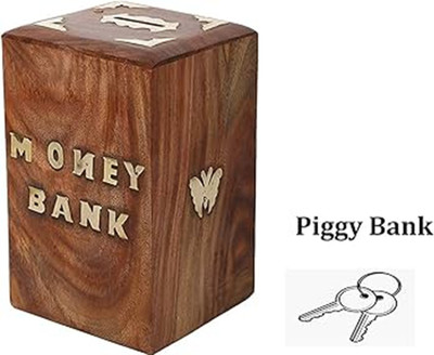 Star engineers Sheesham Wood Coin Bank Coin Bank(Brown)