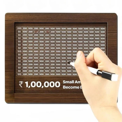 HouseofAD Stepwise Money Management Coin Bank for Future Planning Coin Bank(Brown)