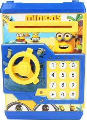 BMT Piggy Bank Safe Box Money Coin Atm Bank Toy Atm Coin Bank(Yellow)