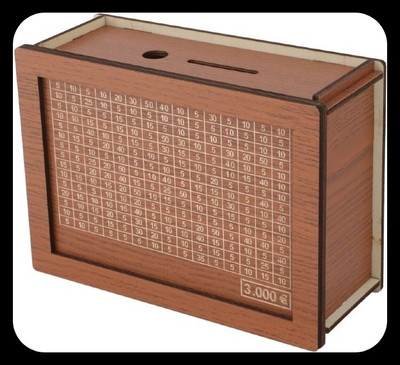 HouseofAD Money saving bank for kinds 559-M1 Coin Bank(Brown)