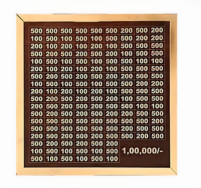 Drova Wooden Piggy Bank with ₹1,00,000 Counter Coin Bank Coin Bank(Brown)