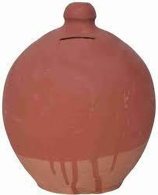 JKB TRADERS MITTI KA [ CLAY ] GULLAK 1 PCS Coin Bank(Brown)