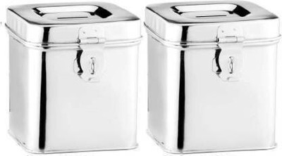 for lifestyle combo square shape 111.13 Coin Bank(Silver)