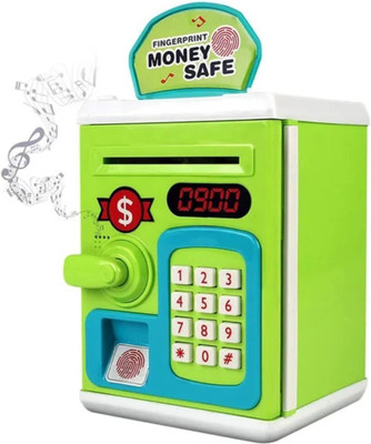 UB Toys Piggy Bank Gullak For Kids Electronic Lock & Password with Finger Touch Sensor Coin Bank(Multicolor)