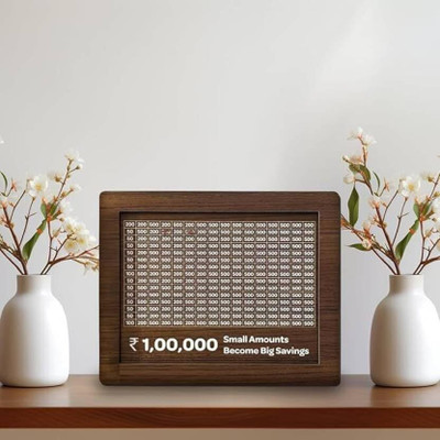 Aorihome Unique Digital Coin Counter Box for Home or Office Use Coin Bank(Brown)