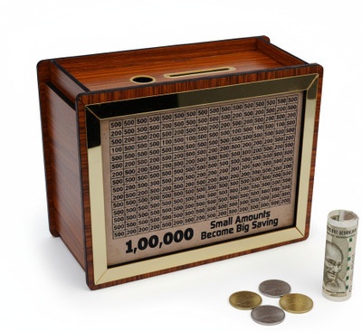 AKAAY money saving box Coin Bank(Brown)
