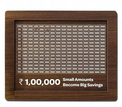 JSG Wooden Money/Piggy Bank Box for Kids,Savings Box(1,00,000) Coin Bank (Brown)-M1 Coin Bank(Brown)