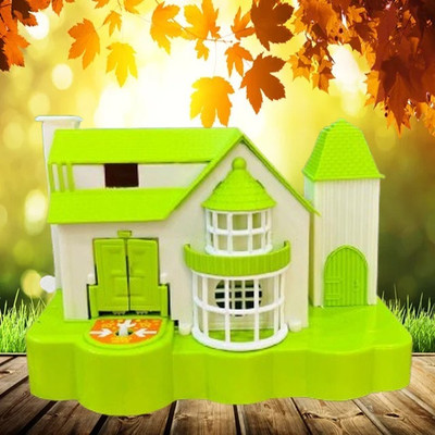 RGM House of Puppy Stealing Coin Dog (Multi Color Pink Color) Riyu Creation Large Size Megha Puppy House Coin Bank Green Coin Bank(Green)