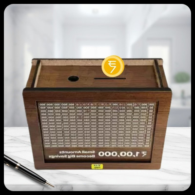 Impexlabh Money saving bank for kinds 24 Coin Bank(Brown)