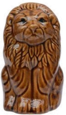 Monogram Lion Design Coin Bank(Brown)