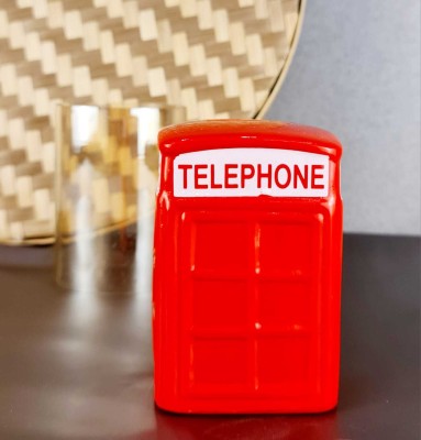 Satyam Kraft 1 pcs Telephone booth Money Collecting Box Birthday Gifts,Room decor Coin Bank(Red)