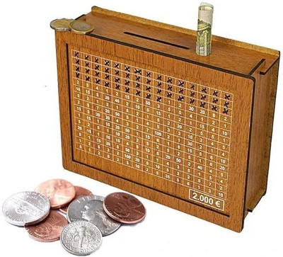 shivu craft Elegant Wooden Money Box for Smart Saving Coin Bank(Brown)