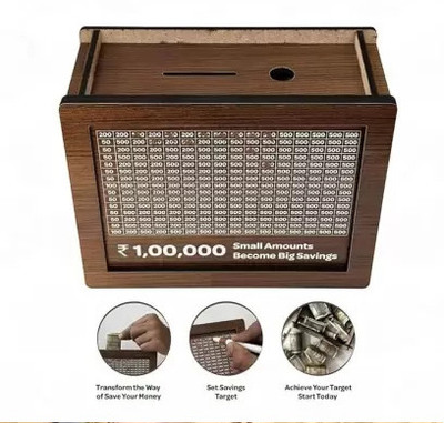 SHYAM CRAFT Durable Coin Storage Piggy Bank Coin Bank(Brown)
