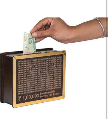 JASHPREET GOLDEN MONEY BOX Wooden Money Clip(Clear)