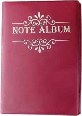 rci Currency Note Album for Keeping 20 Notes Coin Bank(Maroon)