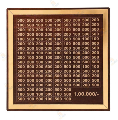 JSG Wooden Piggy Bank for Kids & Adults, Coin Box with Carved Design, Mini Bank Coin Bank(Brown)