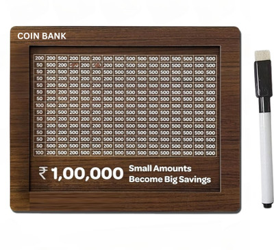 Vinayak Wealth Building Coin Bank for Personal Finance Planning Coin Bank(Brown)
