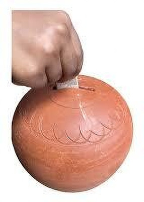 JKB TRADERS gullak 1 UNITS BROWN Coin Bank(Brown)