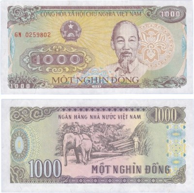 RB COINS RARE VIETNAM - Billet de 1000 500 Dong Unc 1988 Coin Bank(Multicolor)