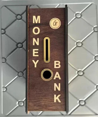 Shivucrafts Elegant Wooden Money Management Box Coin Bank(Brown)