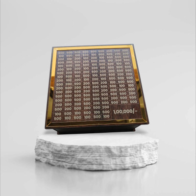 Adveriq Wooden Money Saving Box – Traditional Savings Box with Secure Lock Coin Bank(Brown)