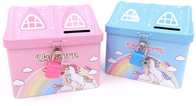 MSN smat gifttop coin bank combo hut shape Coin Bank(Multicolor)