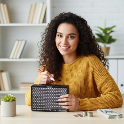 Sundhi 1 lakh MegaSaver Piggy bank money box Coin Bank(Black)