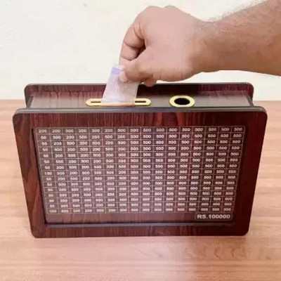 ZUHAIB CRAFTED LEGACY Coin bank 337 Coin Bank(Brown)