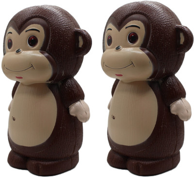neoinsta shopping Medium size cute Monkey|king kong piggy bank with realistic look toy for kids Coin Bank(Brown)