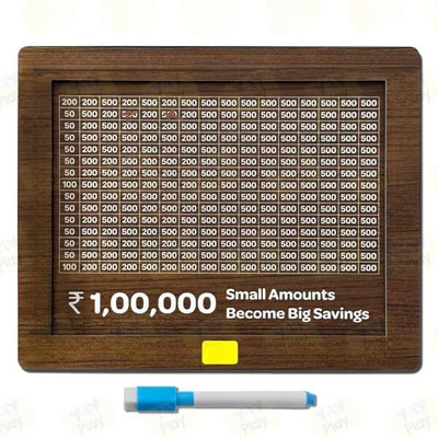 shivu craft High-Capacity Wooden Coin Box Coin Bank(Brown)