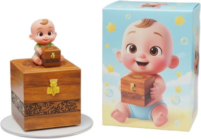 ARK WOOD ART Wooden money bank cash coin bank for kids and adults brown Coin Bank(Brown)